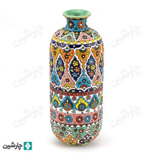 گلدان میناکاری استوانه ای
