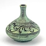 گلدان کنده کاری عدسی لوله بلند