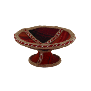 میوه خوری سفالی رنگی طرح جاجیمی